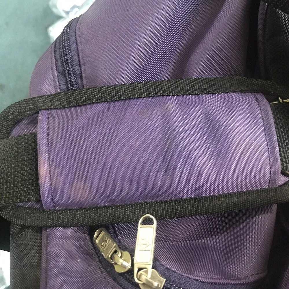 KR X-Line Purple 1 Ball Bowling And Shoe Bag 3 Zipper Compartments Nylon